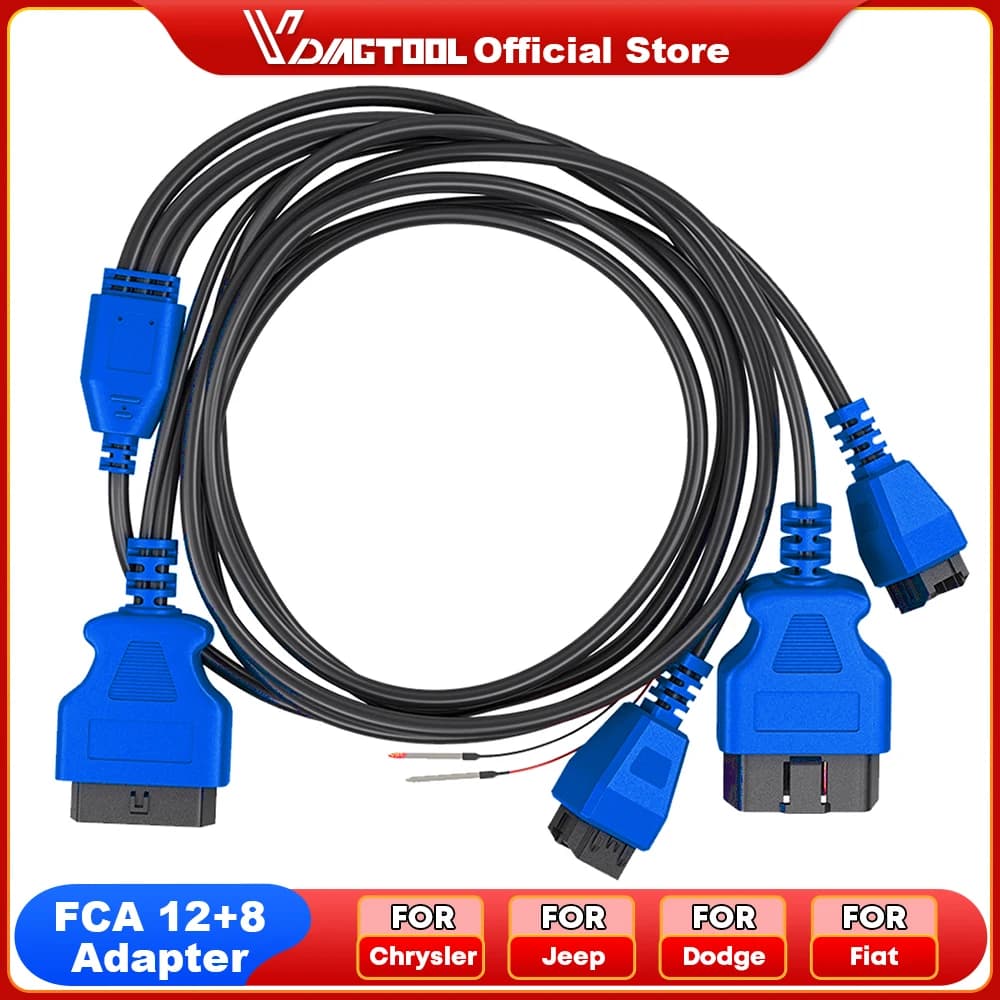 2025 Il più nuovo cavo diagnostico per tablet cavo diagnostico VDIAGTOOL OBD2, cavo FCA per connettore Chrysler OBD2 da 12 a 8 pin, Nissan 16 pin