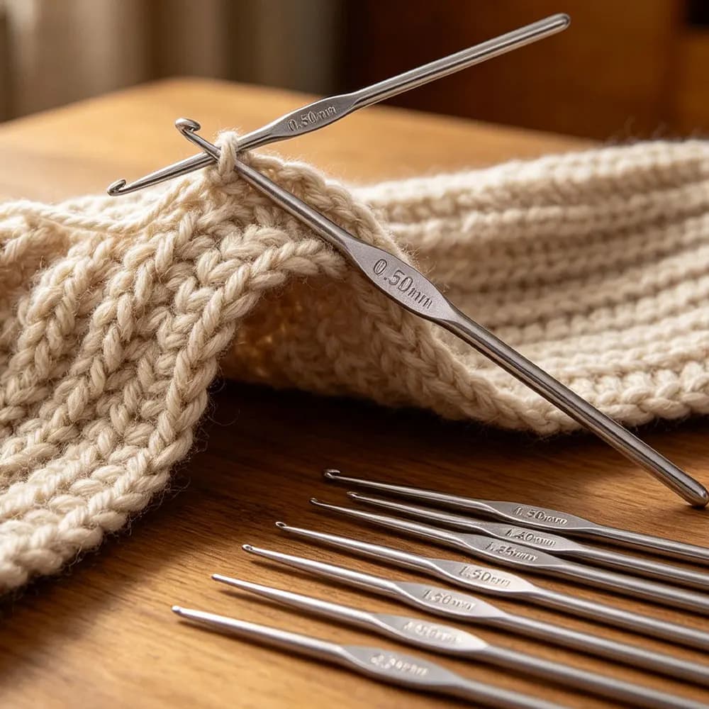 Uncinetto in metallo di piccole dimensioni con manico, ago per maglieria, strumento per lavori a maglia fatti a mano, uncinetto in metallo per pizzo