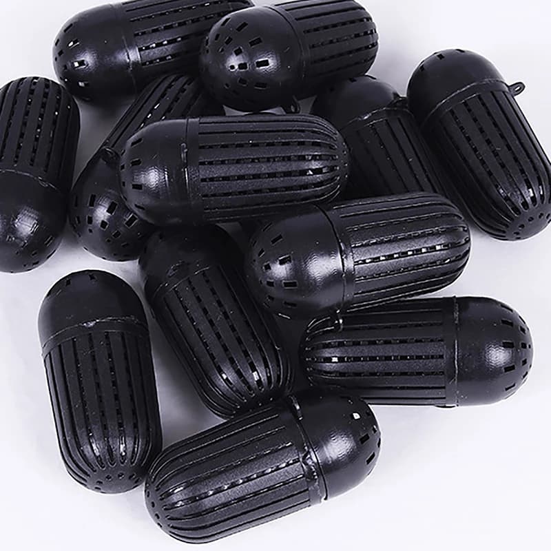 【F】10pcs Bait Ball Fish Bait Ball Bait Ball Plastic Earthworm Box Shrimp Cage Ball Fishing Net Fishing Gear Bait Box
