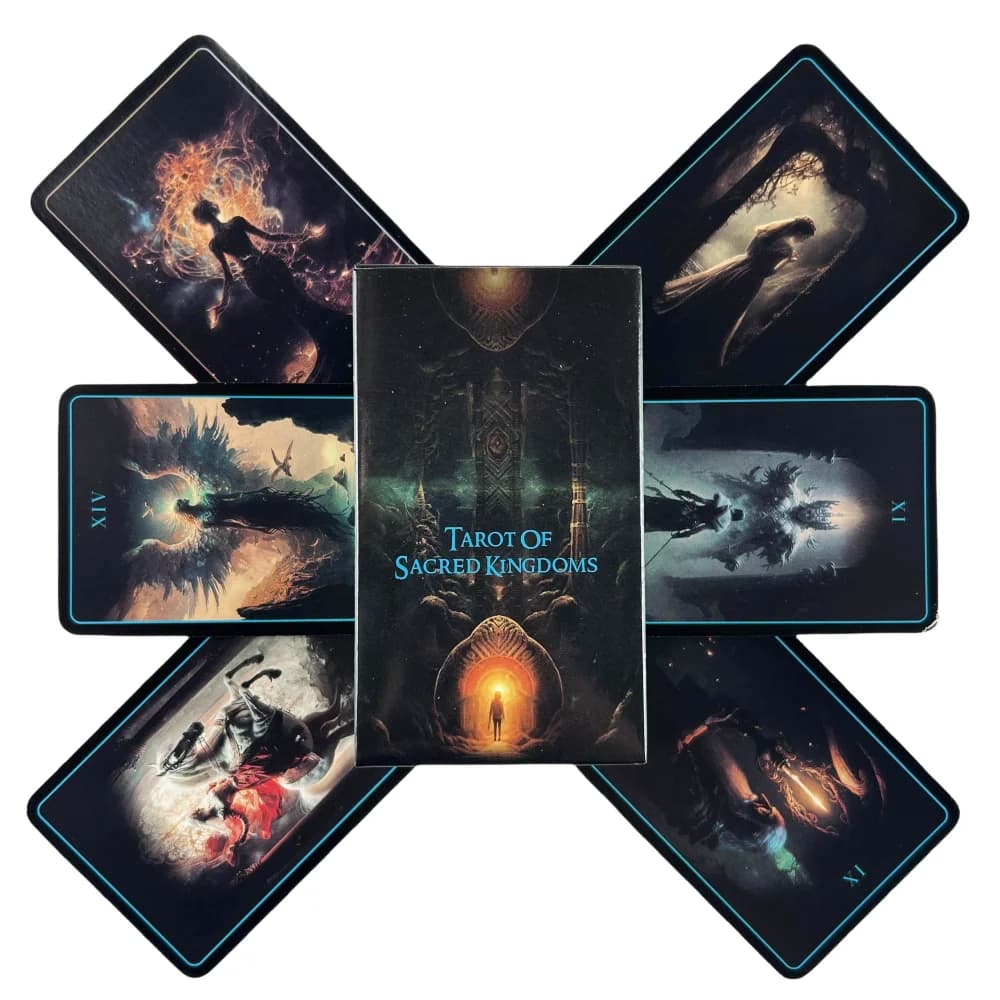 Gioco di carte Tarot Sacred Kingdoms, mazzo di carte per divinazione, versione inglese, gioco da tavolo Oracle per feste