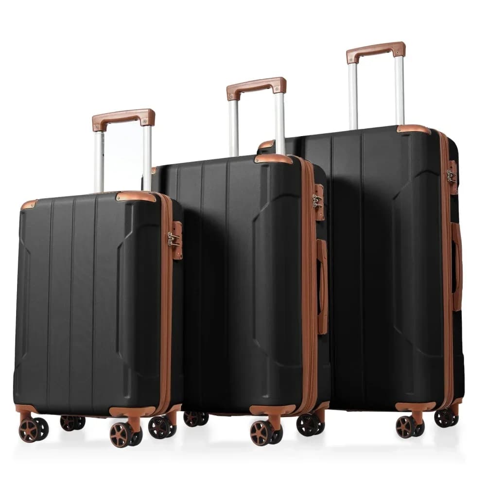 Luggage Sets 3 Piece, Expandable Hard shell ABS Suitcases with Double Spinner, Travel luggage Set with TSA Lock (20/24/28inch)