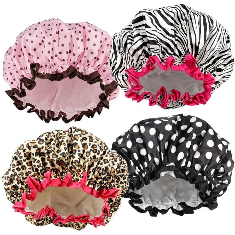 Fashionable printed double layer waterproof shower head, a must for bathrooms, with different styles for hair care and waterproof