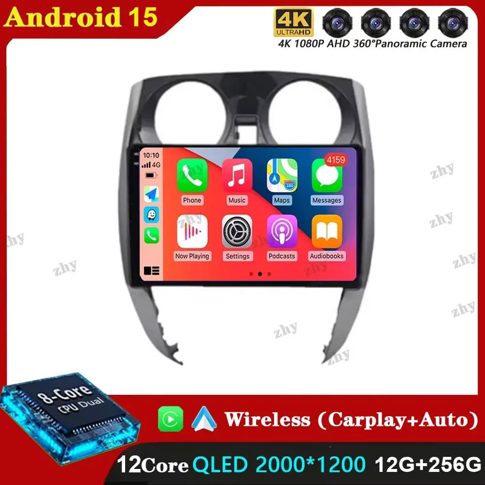 Android 15 For Nissan Note 2 E12 2012 - 2021 Car Radio 360 Camera Stereo Multimedia Video Player GPS Navigation Auto Carplay DSP