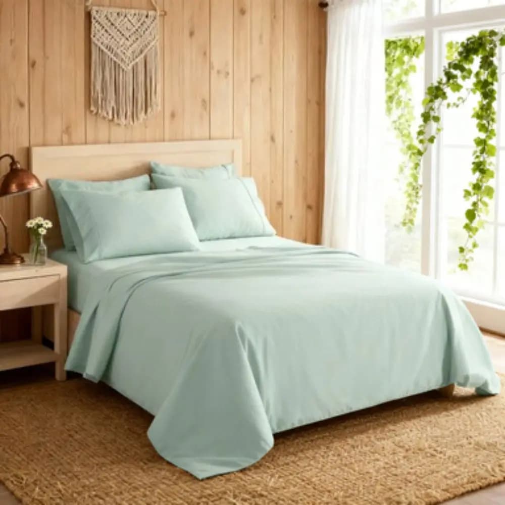 Set di lenzuola extra lunghe in microfibra Aqua Solid, 6 pezzi, di By