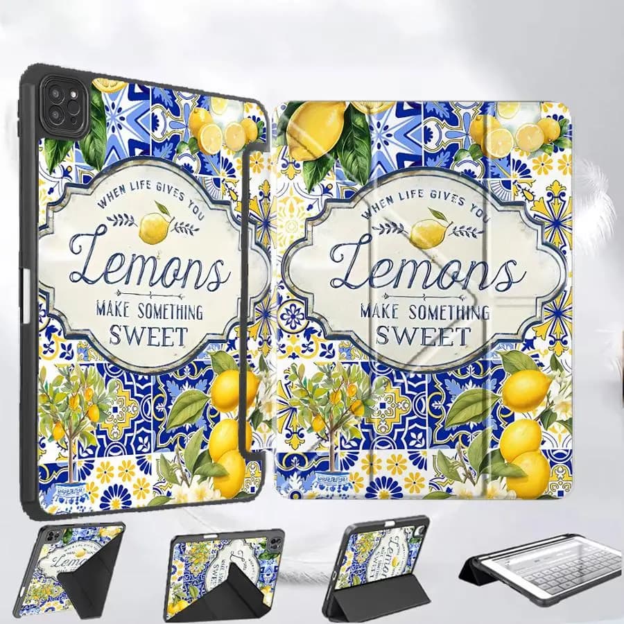 Custodia per Tablet con Motivo Limoni per iPad Mini 6 7 Pro 2025 Air 4 5 M3 M2 M4 11 pollici Pro 11a 10a 9a 8a 7a generazione 12.9 pollici