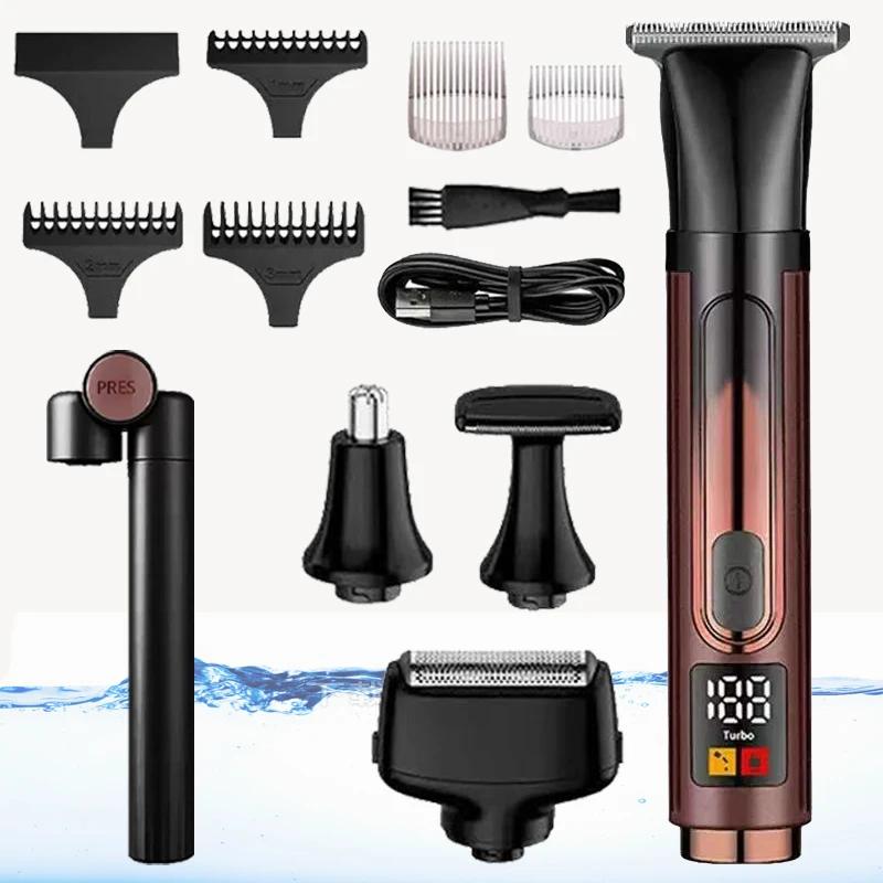 4in1 Professional electric shaver for back Extreme long sleeve Hair shaving for back Nose haircut for body