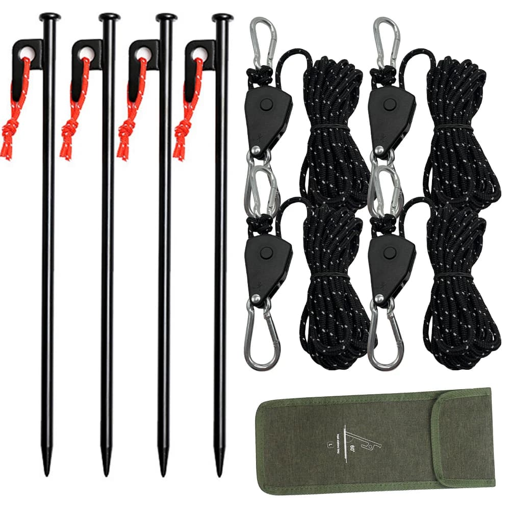 9pcs Camping Accessories Tent Nails Set Tent Stakes Pegging Ground Nails 30cm Length Outdoor Camper Tourist Supplies
