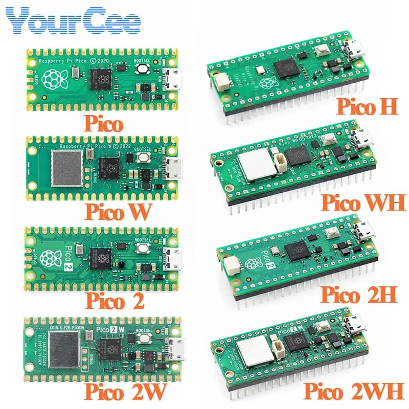 2 pz/1 pz RP2040 Dual-Core 264KB ARM for Raspberry Pi Pico W Board Microcomputer Low Power Processor Cortex-M0 + High Performance