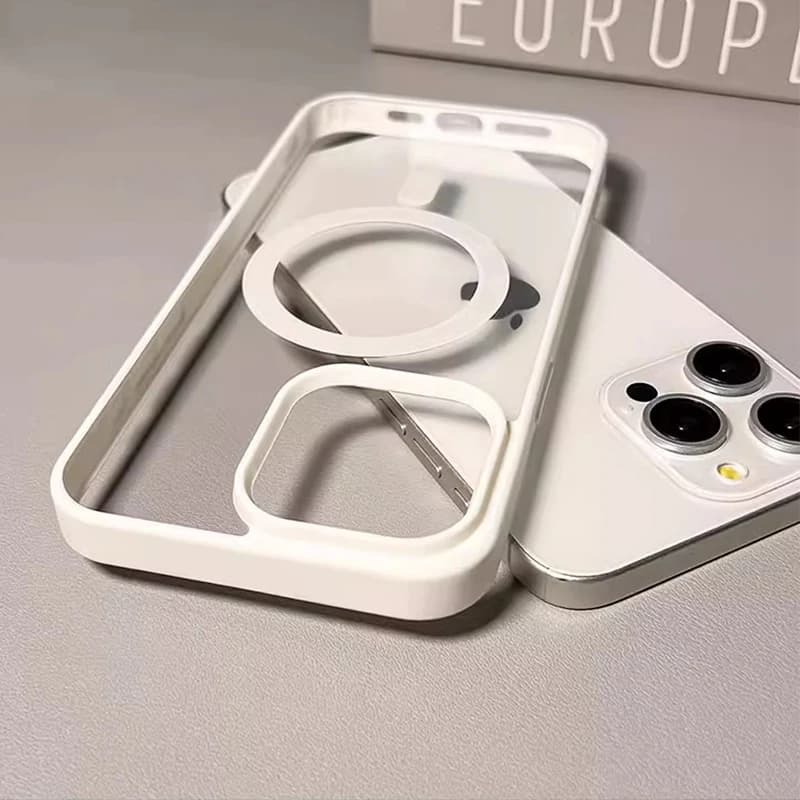 Luxury SIlicone Clear Phone Case For Magsafe iPhone 14 Pro Max 17 15 14 11 13 12 ProMax Plus 17Air Cases Wireless Charing Covers
