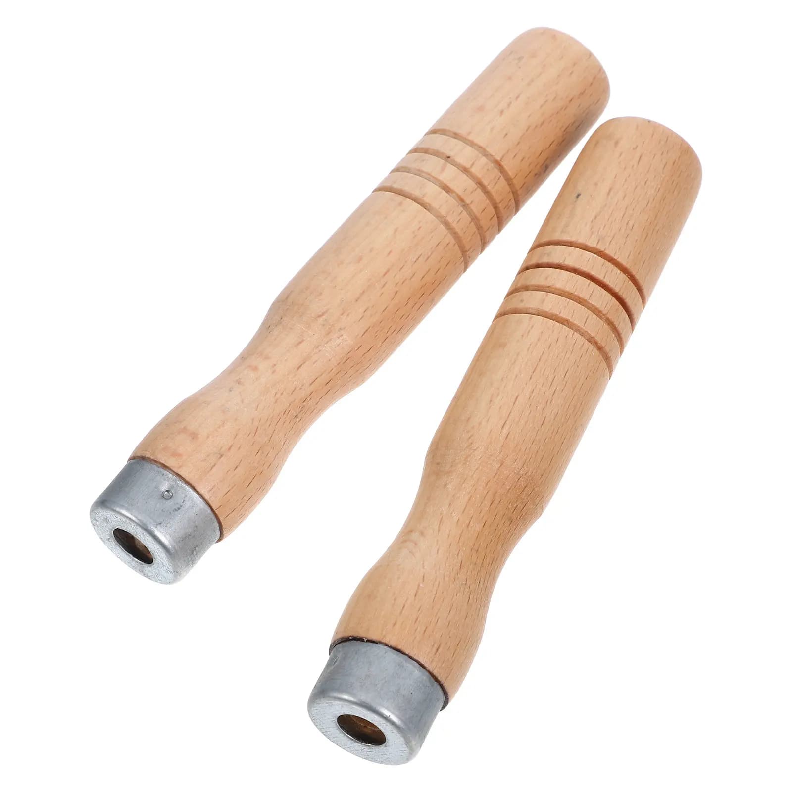 2 Pezzi Manico Universale in Legno di Faggio Resistente al Calore, Sostitutivo e Staccabile per Wok e Padelle
