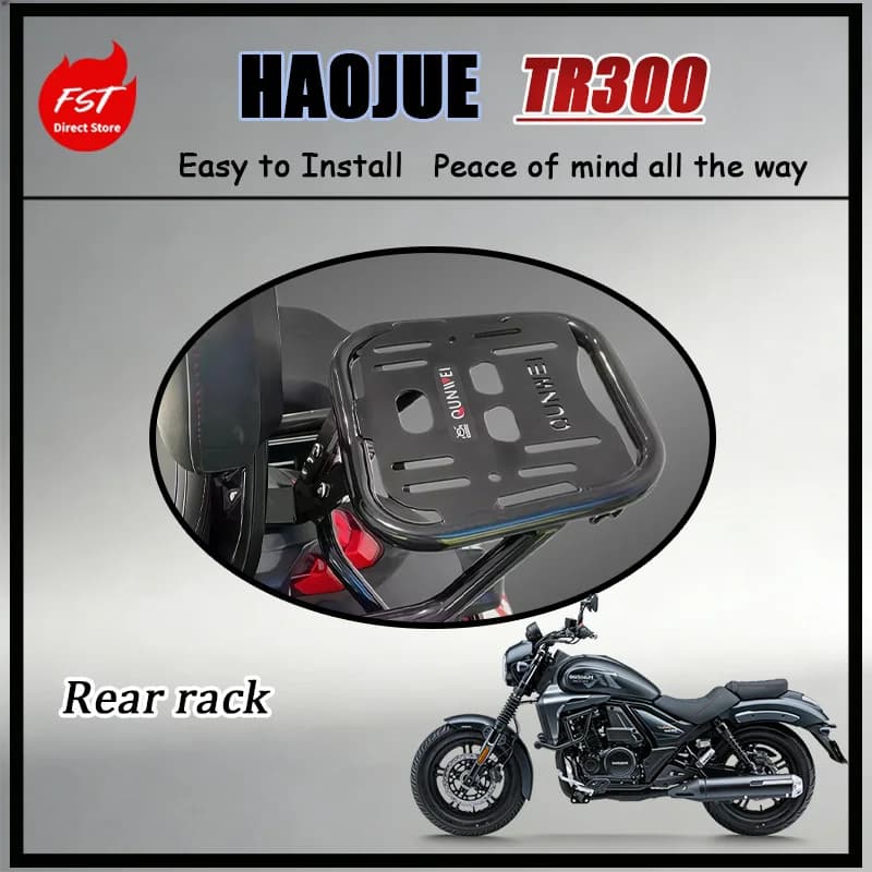 FOR HAOJUE TR300 Touring Short Luggage Rack HJ300-3A Reinforced Support Rear Cargo Carrier Bracket Top Case Mount