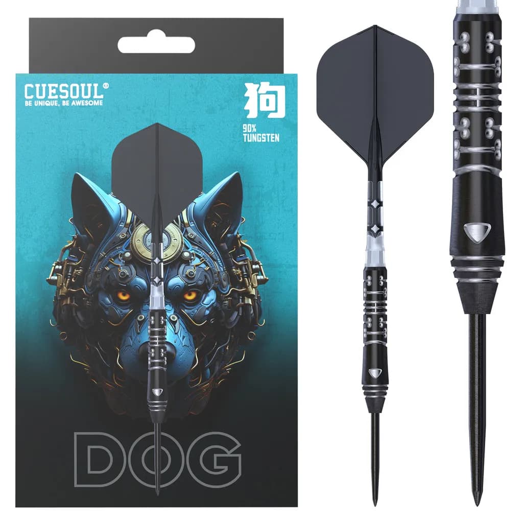 CUESOUL Set di freccette al 90% con punta in acciaio da 22 g dello zodiaco cinese con rivestimento in titanio e volo ROST T19 integrato