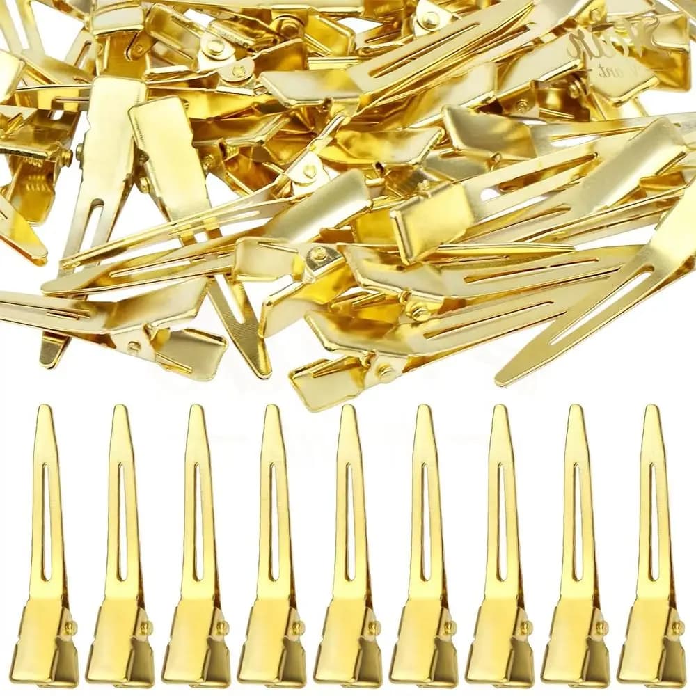 Hair Want 50 pezzi fermagli per banconote d'anatra senza cuciture fermagli per capelli in metallo fermagli per arricciatura a punta singola forcine per acconciature da parrucchiere