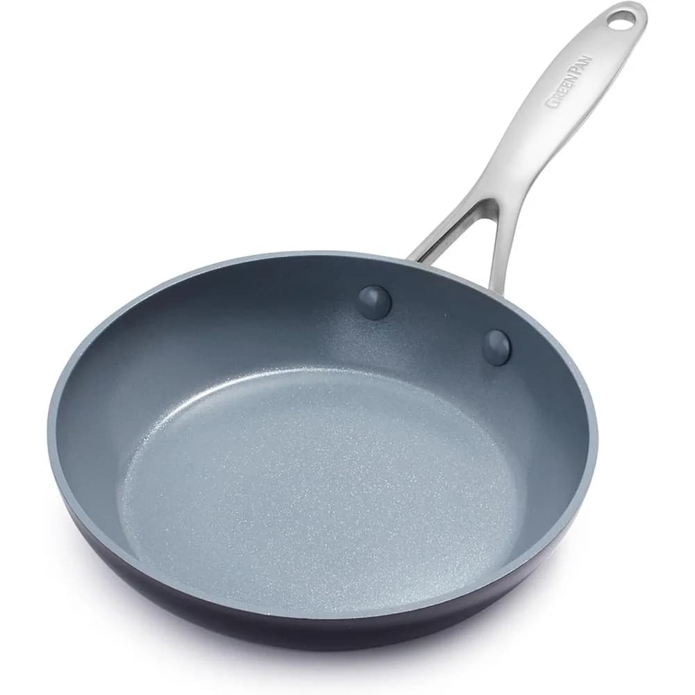 Padella antiaderente da 8" in ceramica anodizzata dura Valencia Pro, senza PFAS, a induzione e lavabile in lavastoviglie, grigia