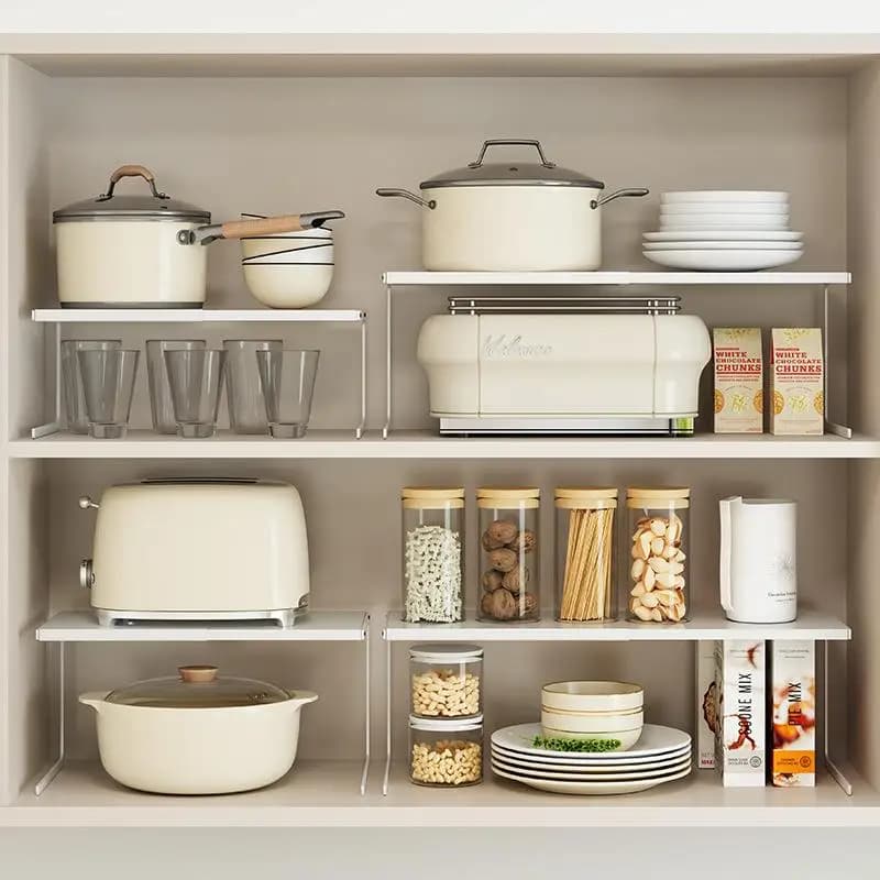 Kitchen Cabinet Organizer Multi-Layer Rack Pot Holder Storage Shelf Countertop under Sink Water Cabinet Slot Divider