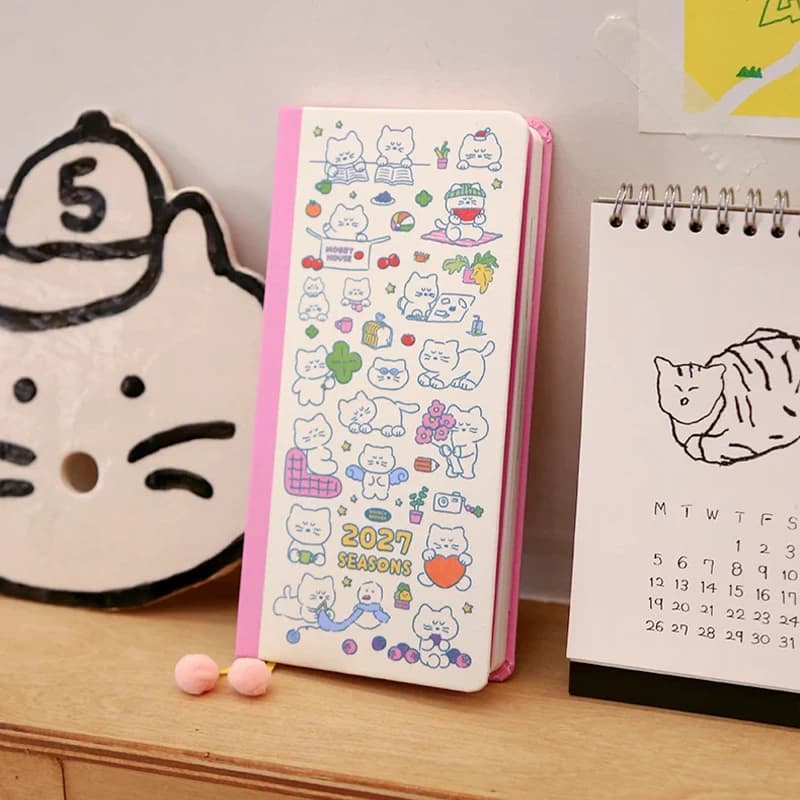 2027 Kinbor Weeks Weekly Planner Journal Two Pages Per Week Notebook Cute Diary Time Management Journal Daily Schedule Tracker