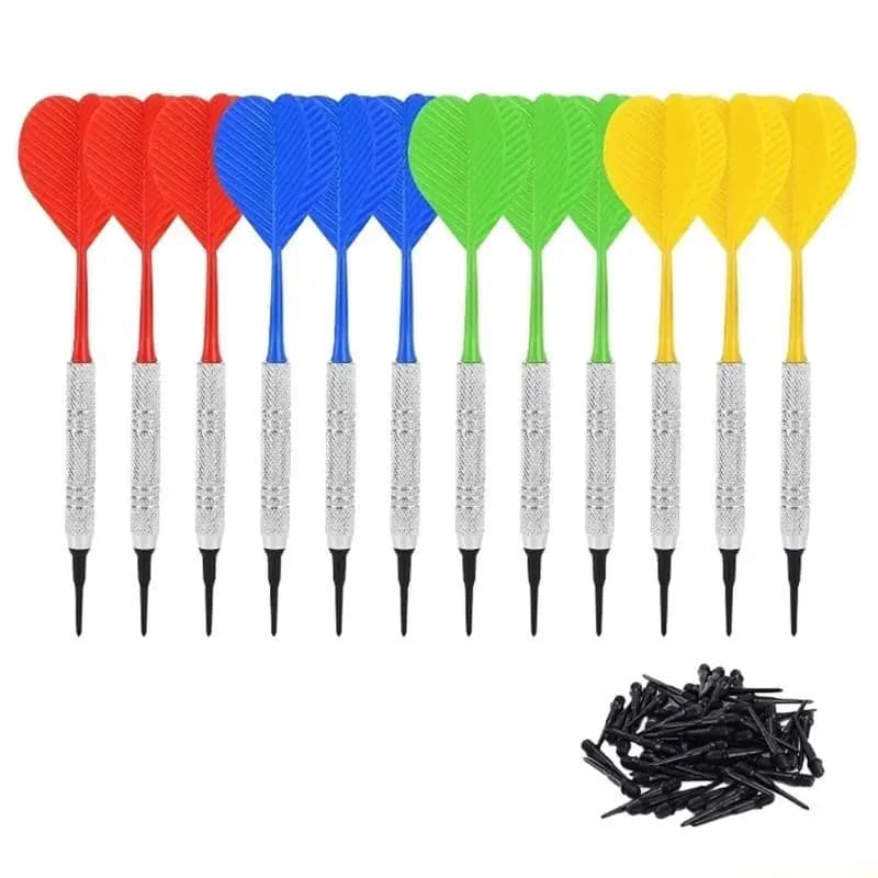 M5TC Set 12 freccette con punta in plastica, non facili da rompere e piegare, 14 g, freccette con punta morbida