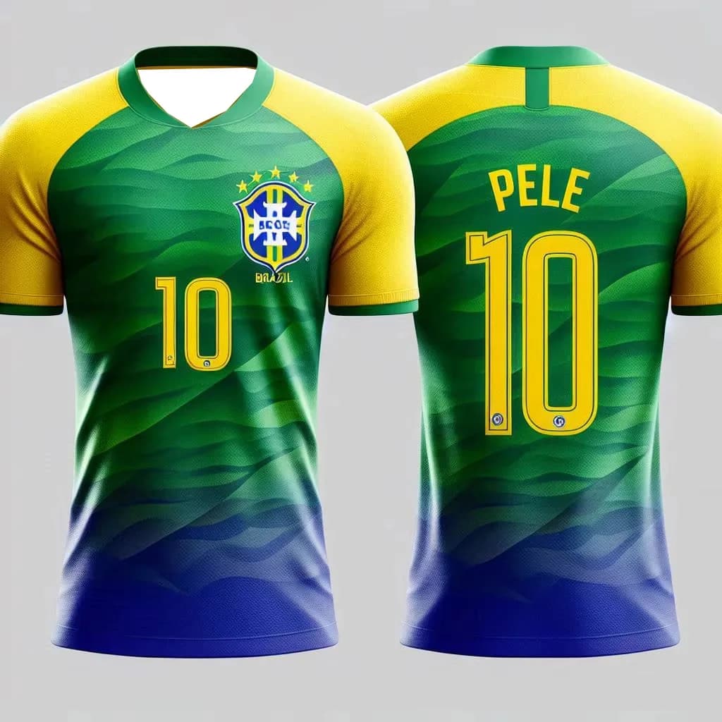 Maglietta Sportiva Estiva da Uomo, Jersey da Calcio Traspirante AICG Brasile, Abbigliamento Sportivo 3D per Uomo e Donna