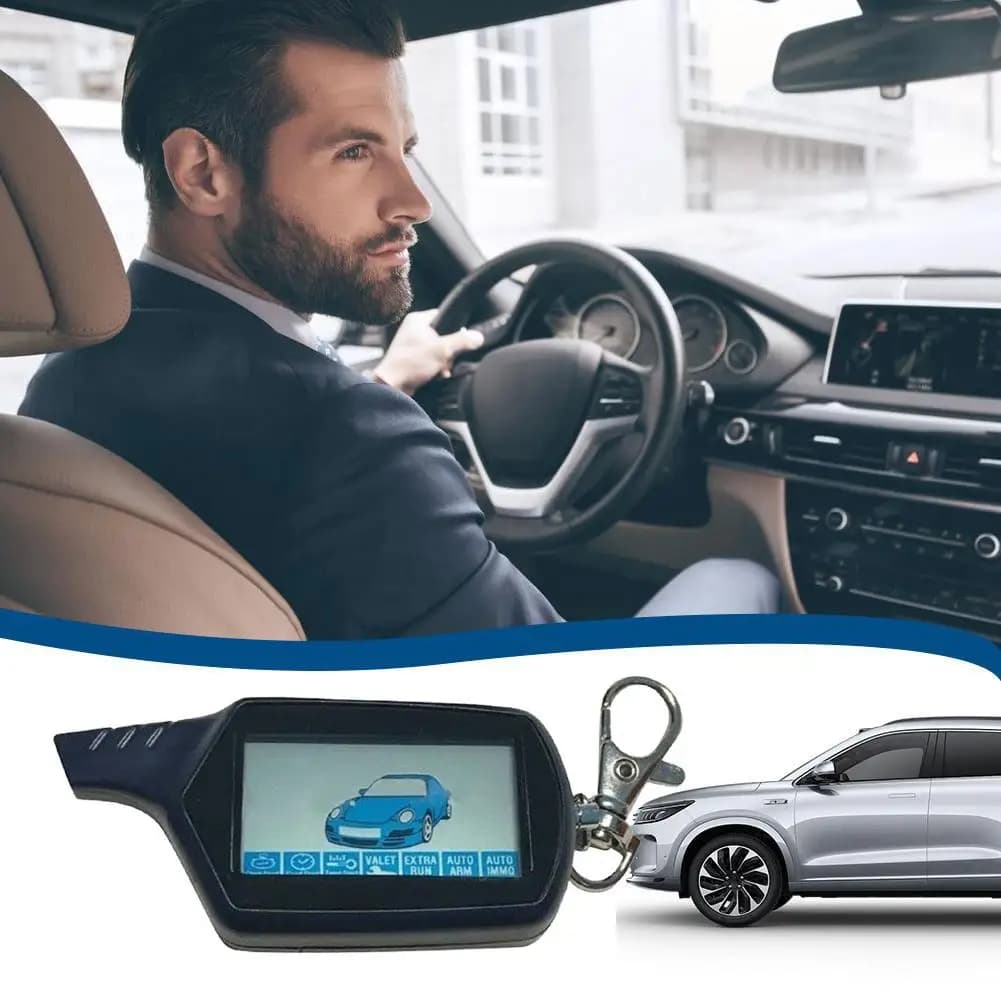 Sistema di Allarme Auto Bidirezionale con Telecomando LCD per Veicoli Russi Twage StarLine B9 B0W1
