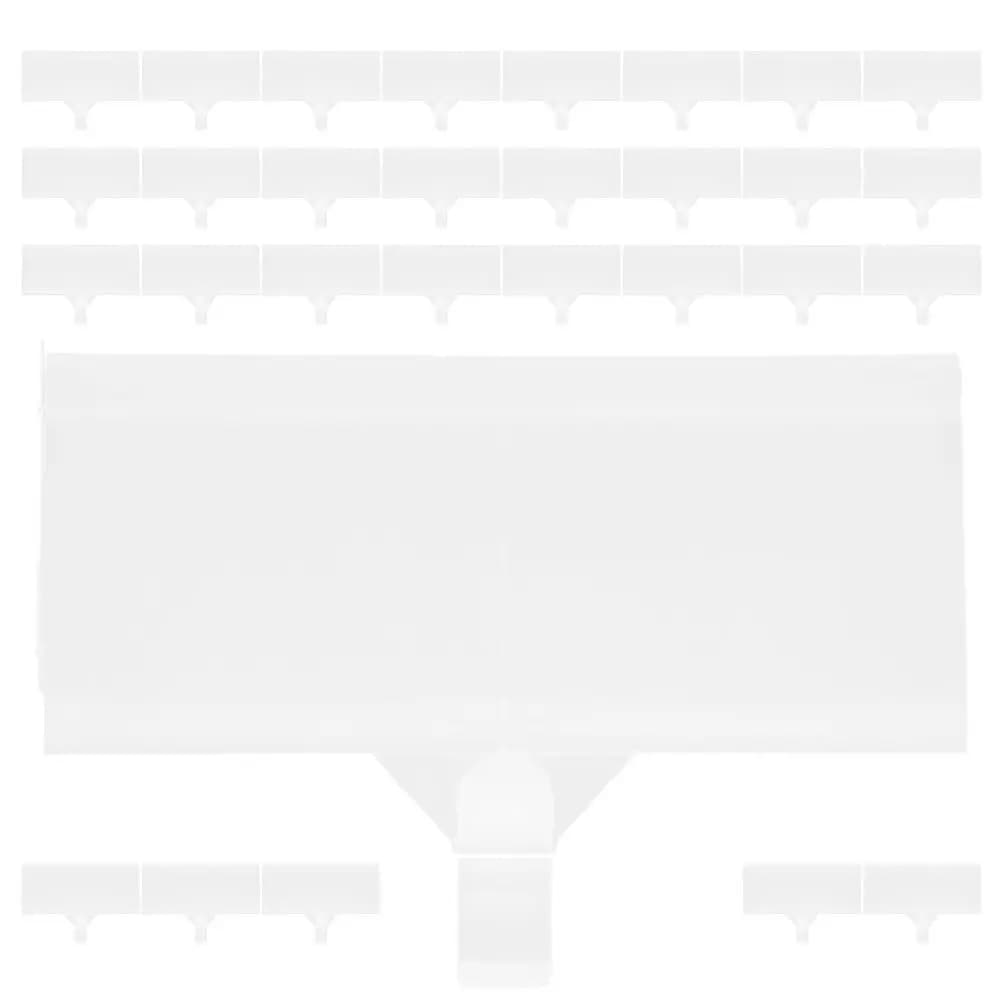 30 Pezzi Portaetichette Trasparenti in PVC per Supermercati, Dispense, Farmacie, Etichette per Scaffali, Organizzazione Contenitori e Scaffalature Metalliche