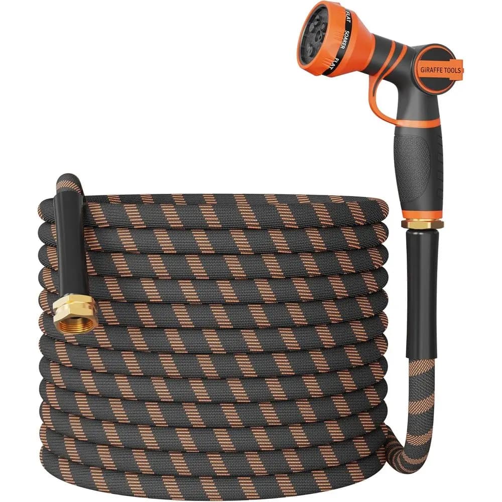 Non-expandable garden pipe 75-foot light 1/2" Scoppio 600 psi with 9 nozzles with spray function Durable pipe