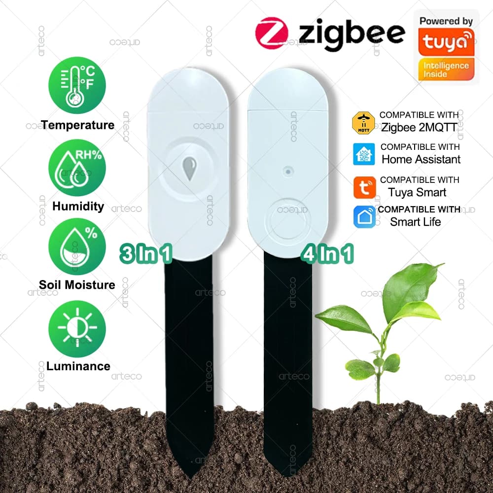 Zigbee Humidity and Temperature Detector Intelligent soil tester Humidity sensor App for phone Monitor in real time for home garden