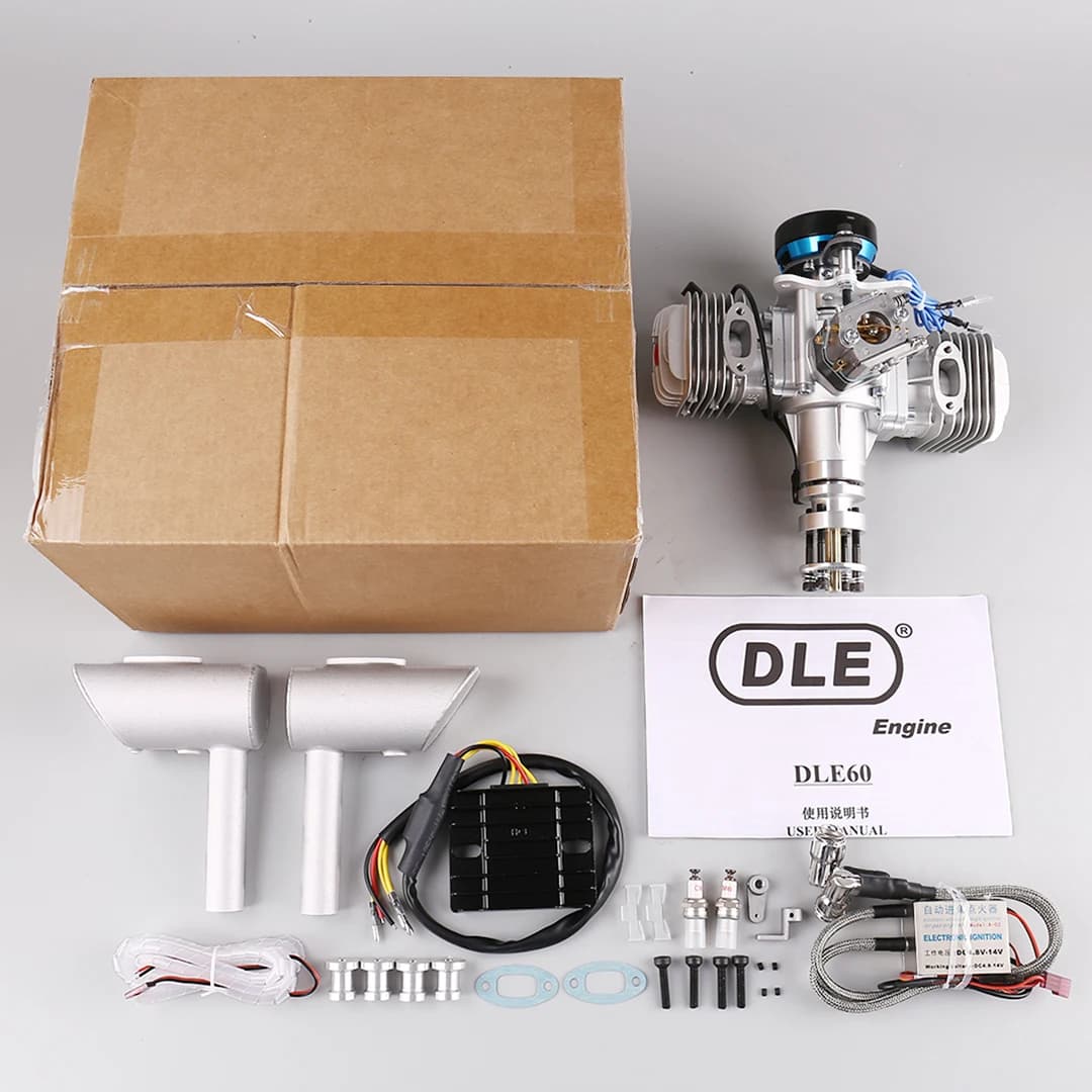 DLE60 180W Model Drone With Power Generation System Engine Dual Cylinder Two-stroke 60CC Displacement