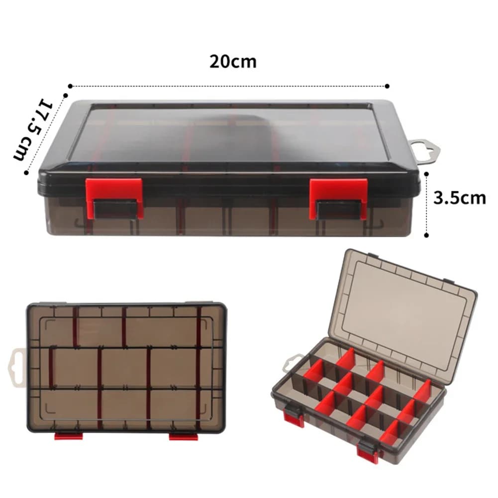 Multi-function Fishing Bait Box Compartments Fishing Tackle Storage Case Removable Dividers Fishing Box Fishing Gear Accessories
