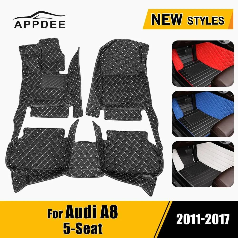 Car floor mats for AUDI A8/A8L（FIVE SEAT ）2011 2012 2013 2014 2015 2016 2017 Custom auto foot Pads automobile carpet cover