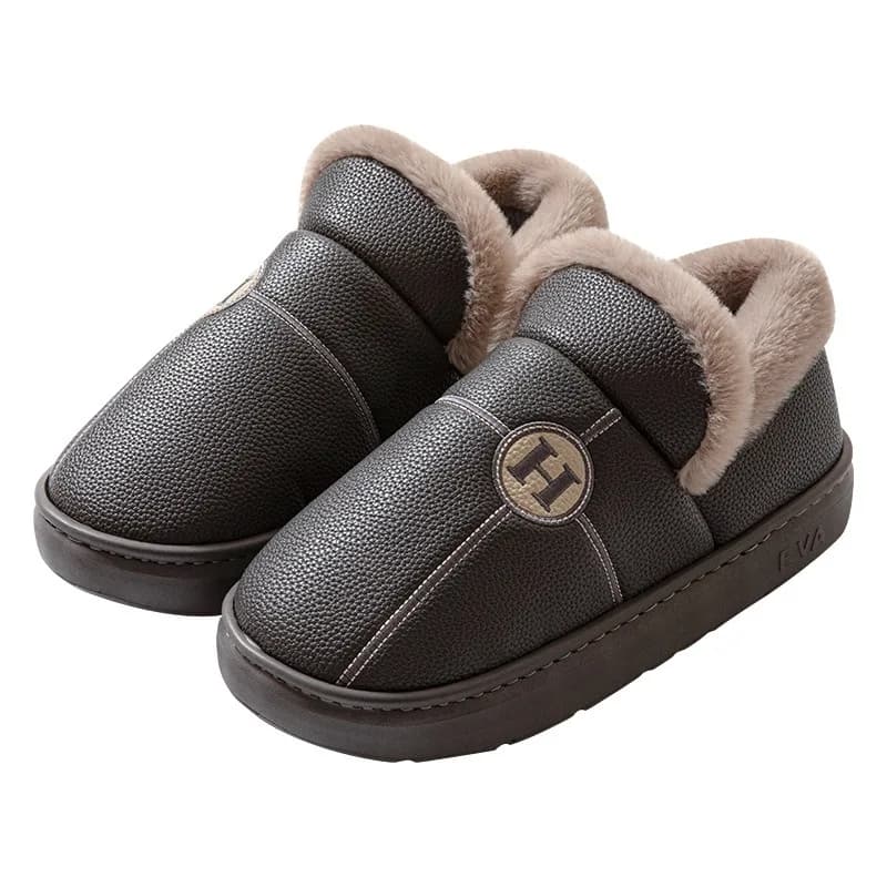 Pantofole in cotone da uomo autunno e inverno per interni ed esterni in velluto caldo borsa antiscivolo e scarpe in cotone 2025 Tendenza moda