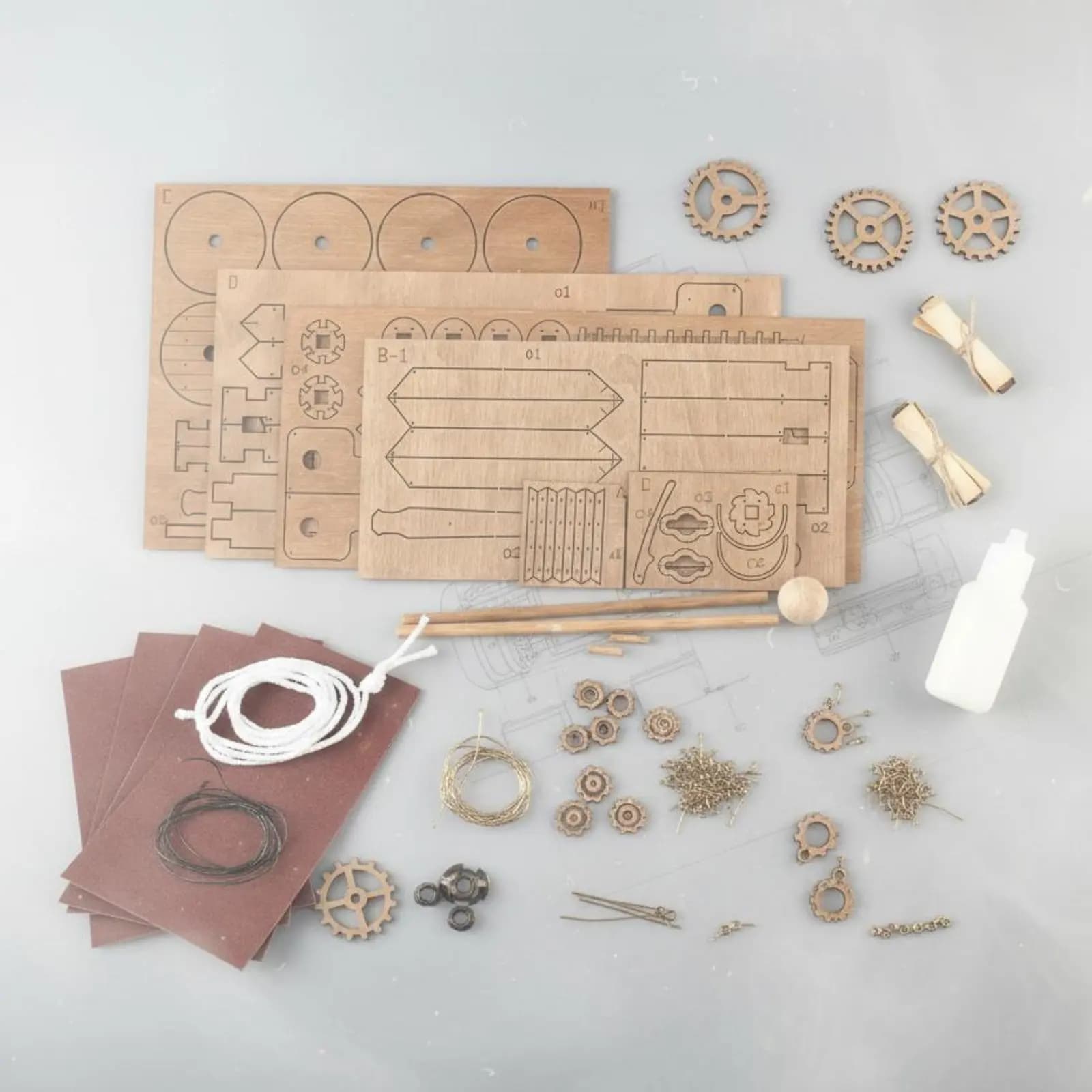 Modellino di Onager in Legno da Assemblare, Giocattolo Educativo da Scrivania, Kit Fai-da-Te, Regalo Educativo