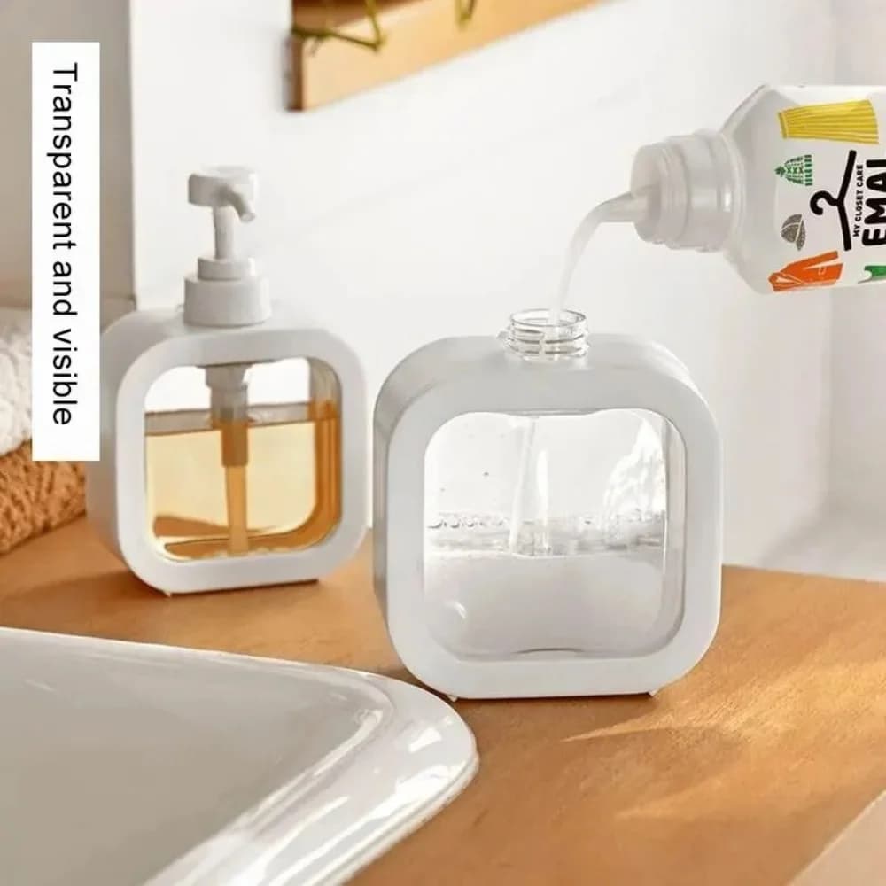 300/500mL Large Capacity Travel Portable Dispensing Bottle Soap Bottle Shower Gel Laundry Detergent Storage Bottle Press Type