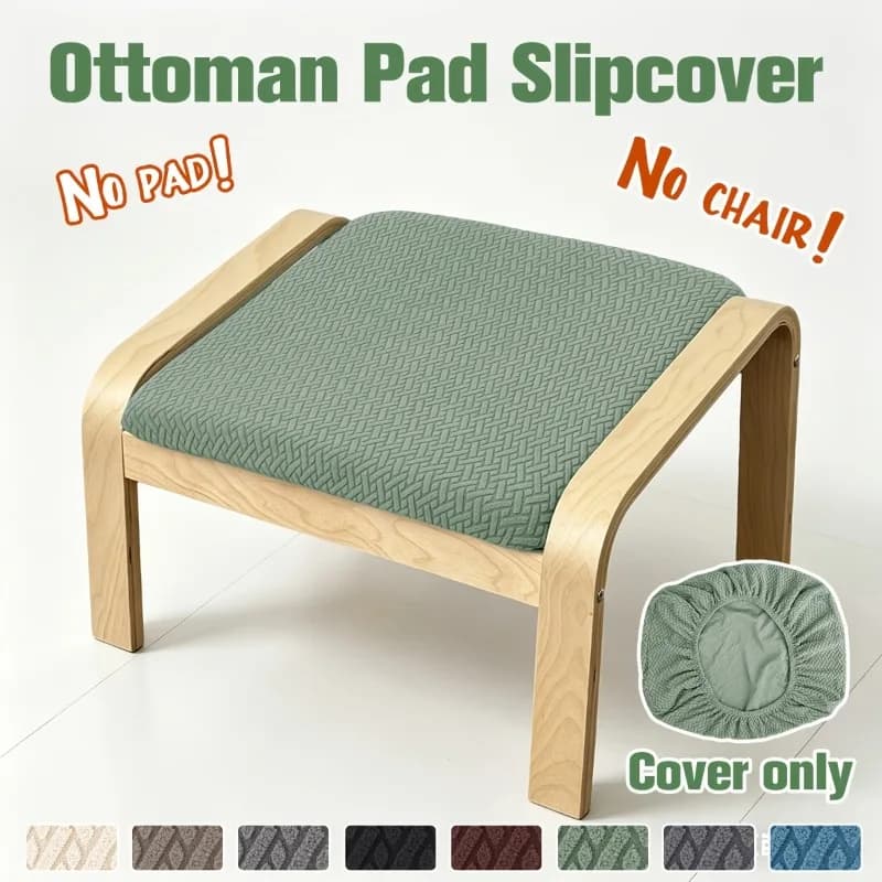 1PC Jacquard Armchair Footrest Cover for Living Room Sofa Footstool Slipcover Anti-dirty Stretch Ottoman Seat Cover Lounge Hotel