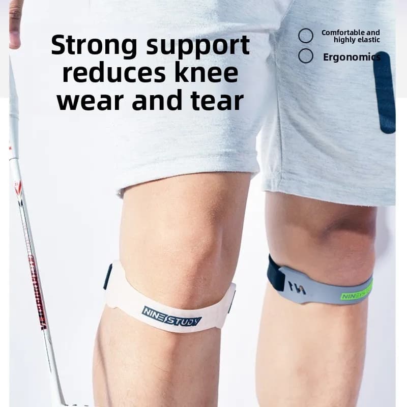 1 Pezzo Fascia Regolabile in PVC per Ginocchio, Supporto Tendineo, Cinturino Ammortizzante a Compressione, Protezione Sportiva