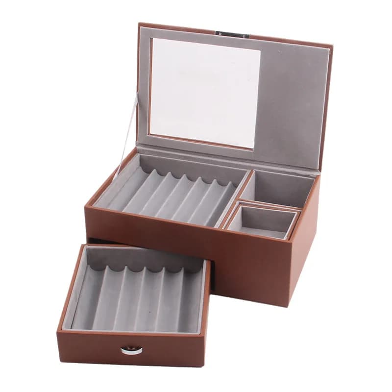 Astuccio per penna a doppio strato, scatola per penna per Storager con Display Leathe, scatola regalo per Organizer per raccoglitore di penne stilografiche