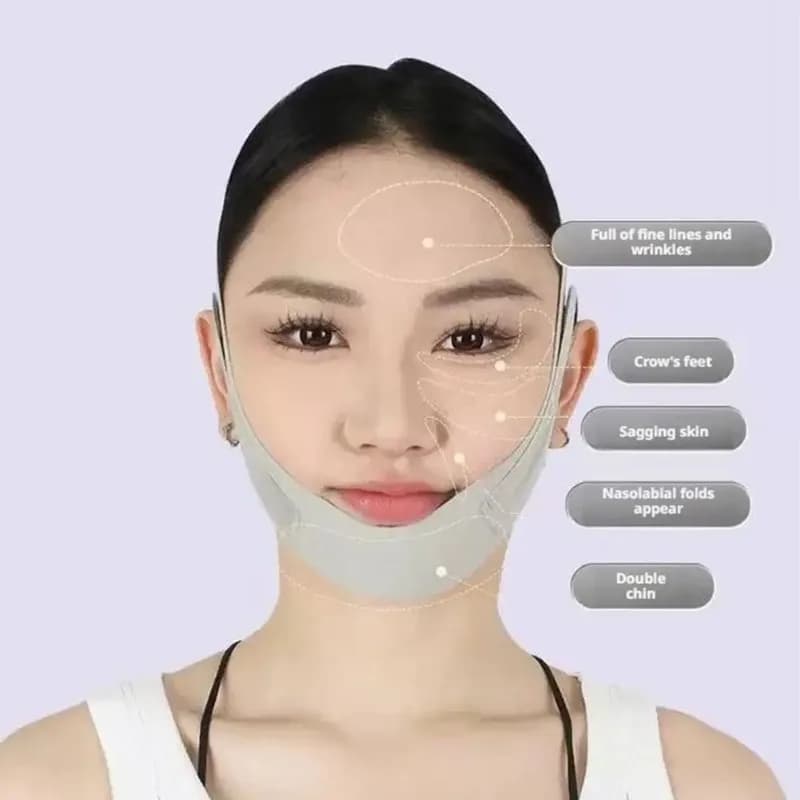 Beauty Face Sculpting Sleep Mask Reusable V Shaper Mask Women Face Slimming Bandage Chin Cheek Lift Up Belt Anti Facial Massager