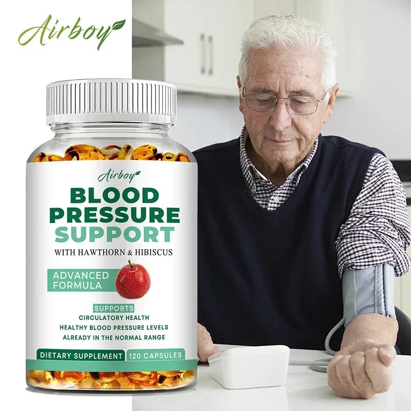 Supporto per la pressione sanguigna - Supporta il flusso sanguigno, digestivo, migliorare la salute cardiaca e vascolare, sistema immunitario - 120 capsule