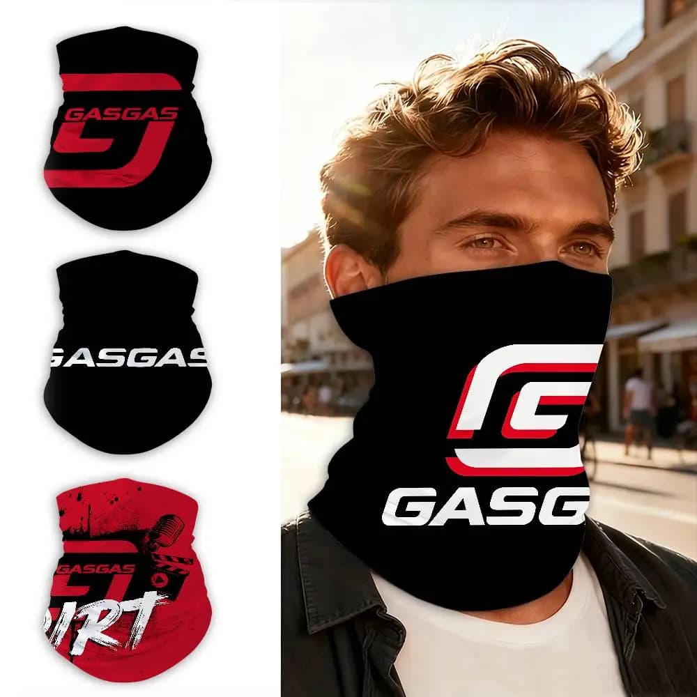 Sciarpa tubolare G-GasGas Rossa per moto, comoda, con protezione UV, per ciclismo, sci e guida in moto
