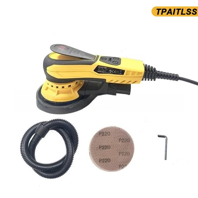 Rettificatrice da parete da 6 pollici Motore orbitale Elettrico multifunzione Testa a vuoto Stucco per lucidatrice per auto Levigatrice per angoli in legno