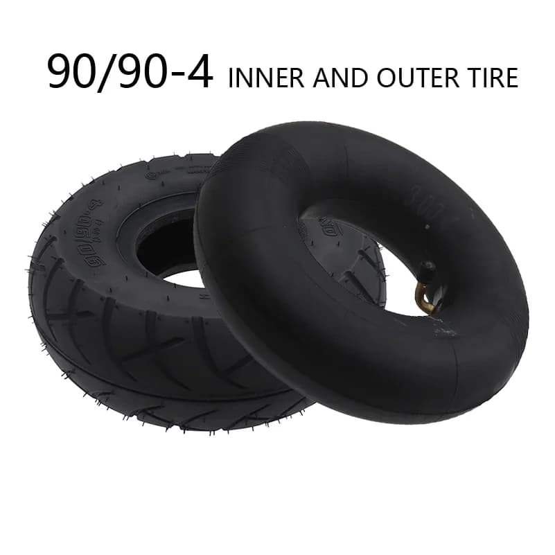 Pneumatici 90/90-4 fuori e pneumatico interno 3.00-4, Pneumatici da strada per molte scooter Parte moto scooter a gas/elettrico