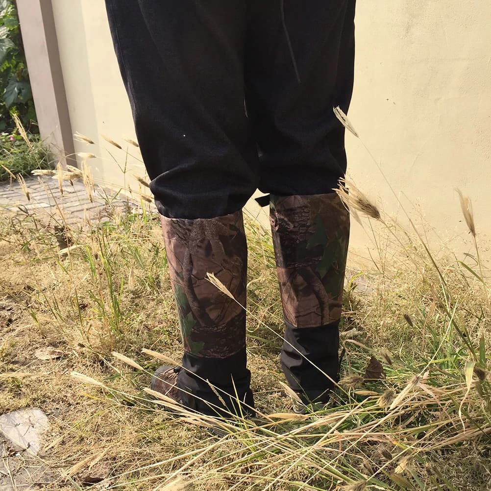1 paio di ghette impermeabili anti-neve in nylon durevoli escursionismo all'aperto caccia arrampicata camminata pesca falciatura copertura per stivali legging
