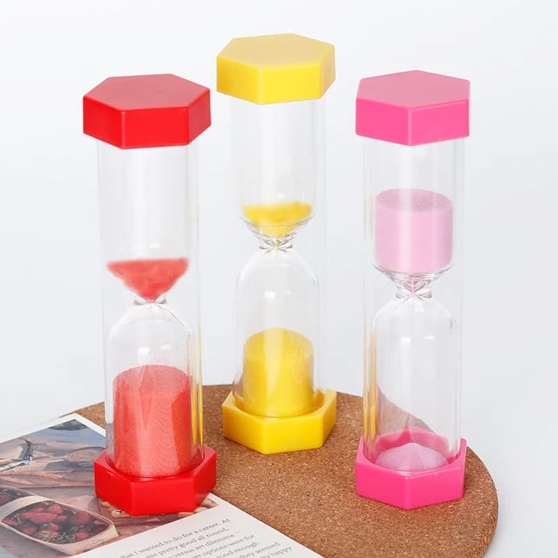 Clessidra colorata Bambini Regalo per bambini 1/3/5/10/15min Timer Home Decor Mini Clessidra Giocattolo per l'educazione precoce Clessidra