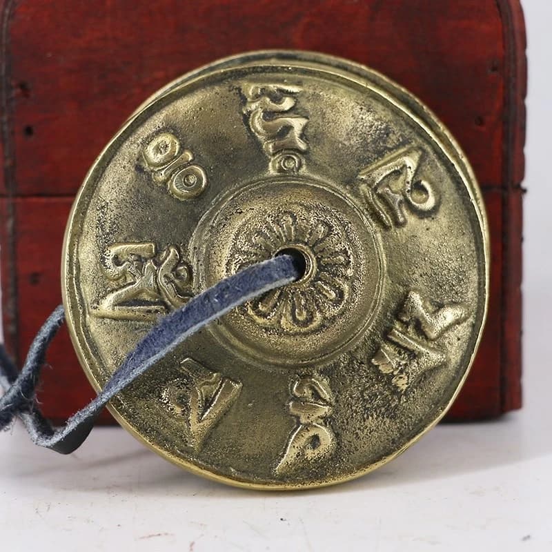 Copper Tinkle Bell Handmade Portable Nepal Tinkle Bells Sound Healing Meditation Collision Bell Professional Tibetan Hand Bells
