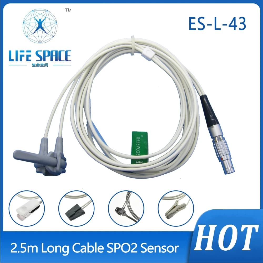 Sonda sensore Spo2 Trasduttore saturazione di ossigeno Adulto Bambino adulto Clip per orecchio dito Compatibile INVIVO massimo * s moudle in metallo