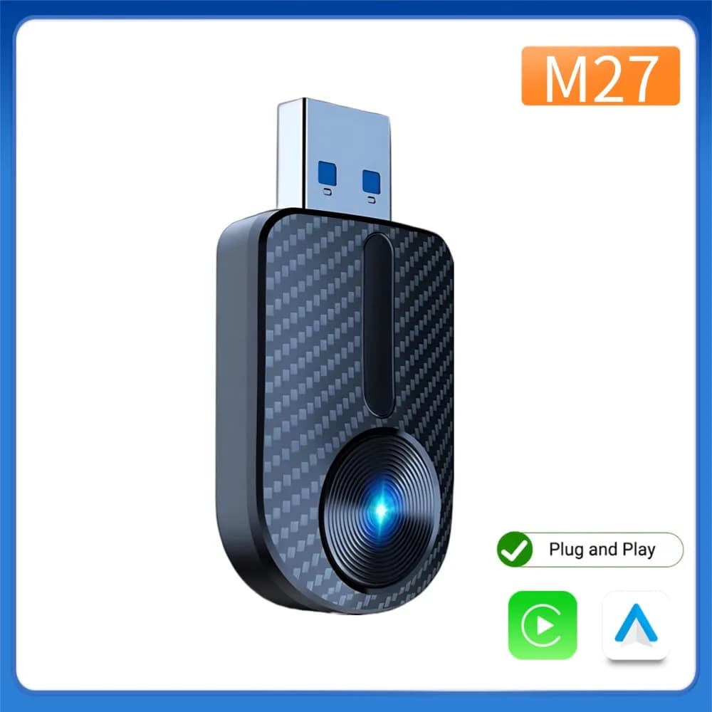 2in1 USB CarPlay Android Auto Wireless Adapter Convert Wired to Wireless for OEM Car Stereo Plug and Play Smart Mini Box