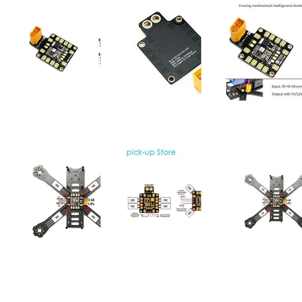 Q5WA 1 pari alimentazione Mini Power Power Distribuzione PDB con BEC 5V e 12V per FPV 250 ZMR250 Quadcopter multicopter