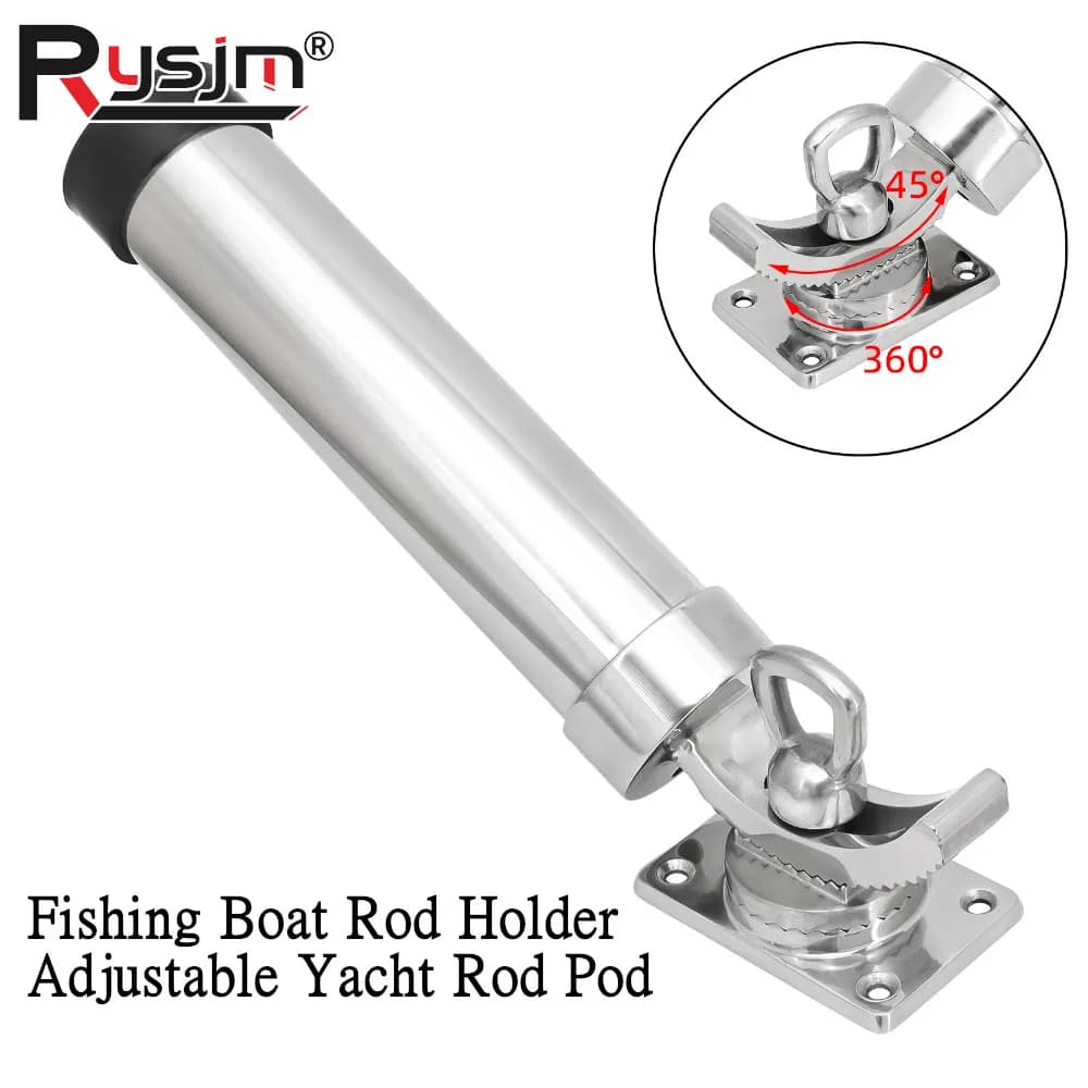 316 stainless steel fishing boat fishing rod stand Adjustable rod stand mounted on deck for universal boat equipment for bridge yachts