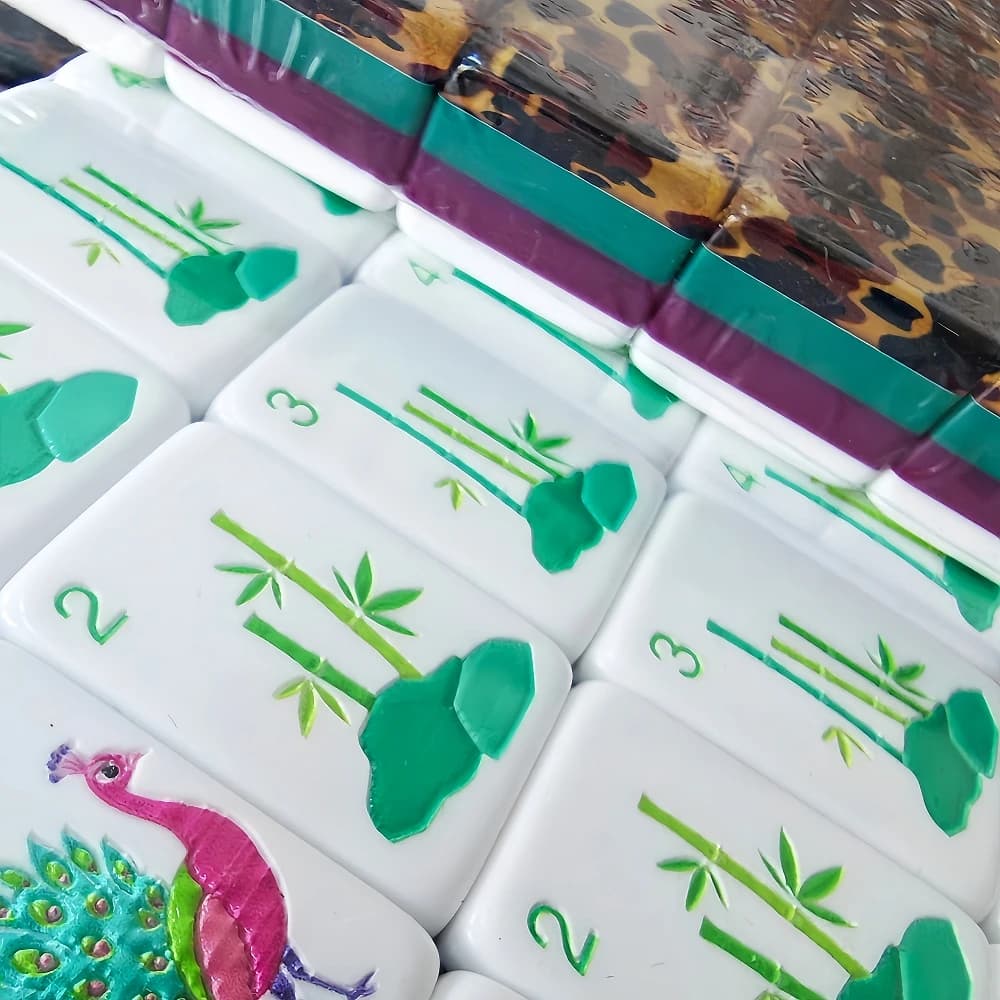 Disponibile - Set Mahjong Americano Leopardato Caldo, in Acrilico a 4 Strati, Portatile, per Intrattenimento per Feste e Regali a Sorpresa
