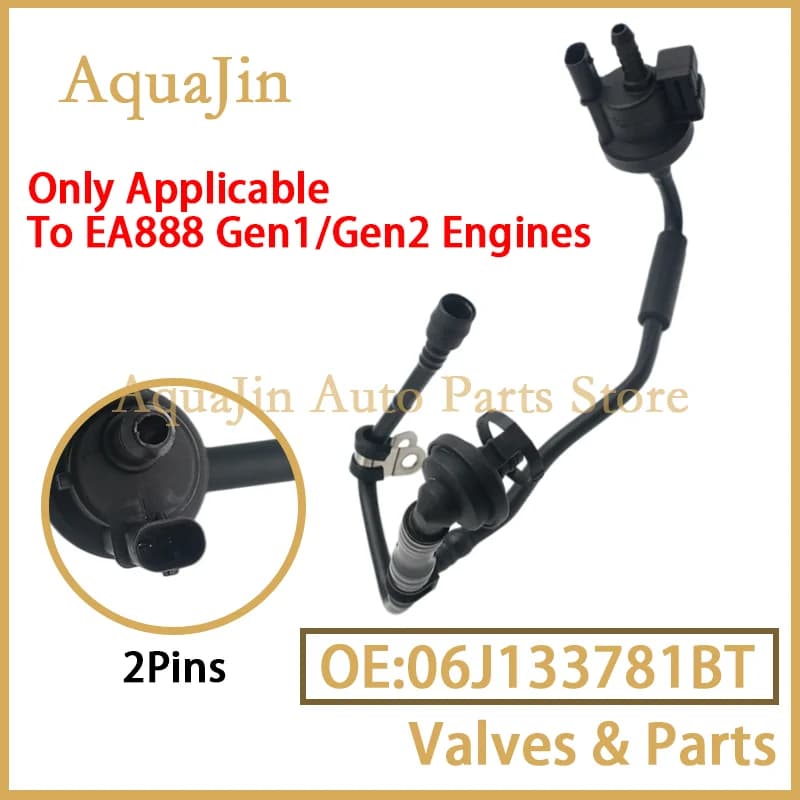 06J133781BT Vacuum System Connection Part Carbon Canister Control Valve For Audi A3 8P TT 8J VW Passat B7 CC 2008~2014 Auto Car