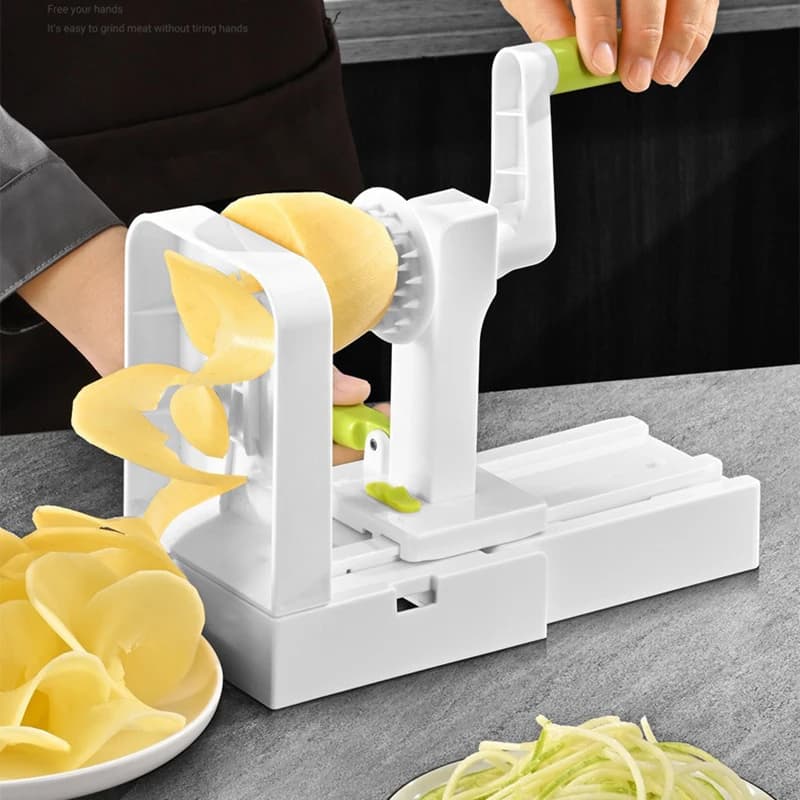 Grattugia per verdure Affettatrice a spirale per patate Whirlwind Frutta Verdura Macchina a spirale Creatore di noodle Gadget da cucina multifunzionali